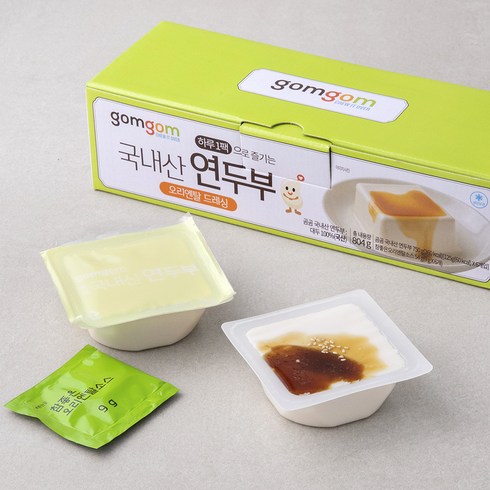 곰곰 하루1팩 국산콩 연두부+오리엔탈소스, 134g, 6개입