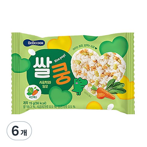 베베쿡 쌀쿵 자색고구마와 단호박, 15g, 6개