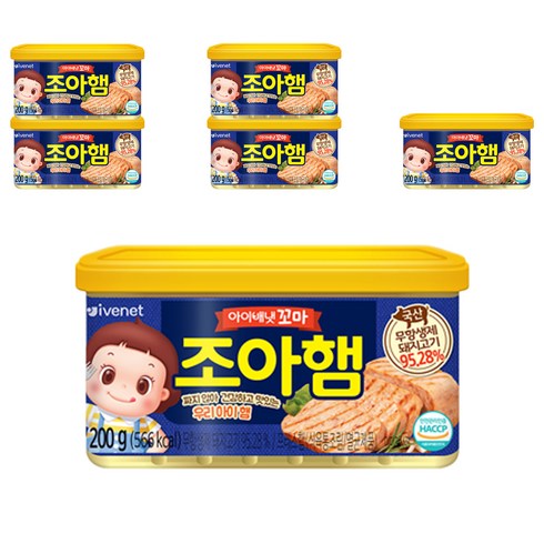 아기햄 - 아이배냇 꼬마 조아햄 200g, 햄, 6개