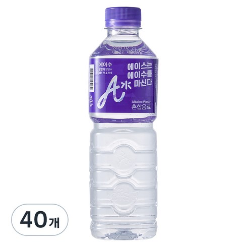 에이수 프리미엄 알카리수, 500ml, 40개