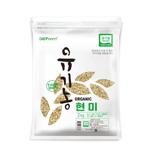 대구농산 유기농 현미, 2kg, 1개