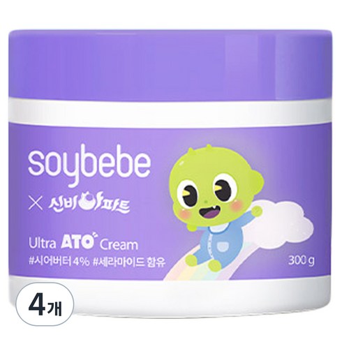 소이베베 유아용 울트라 아토 크림, 300g, 4개