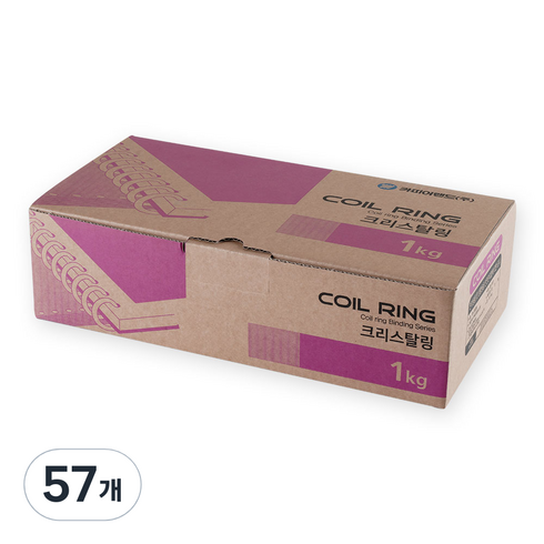 카피어랜드 3:1 코일링 1kg 19개입, 38mm, 투명, 57개