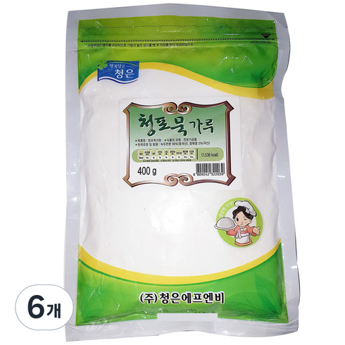 청은 청포묵가루, 400g, 6개