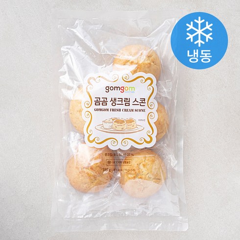 kfc비스킷 - 곰곰 생크림 스콘 (냉동), 70g, 5개입
