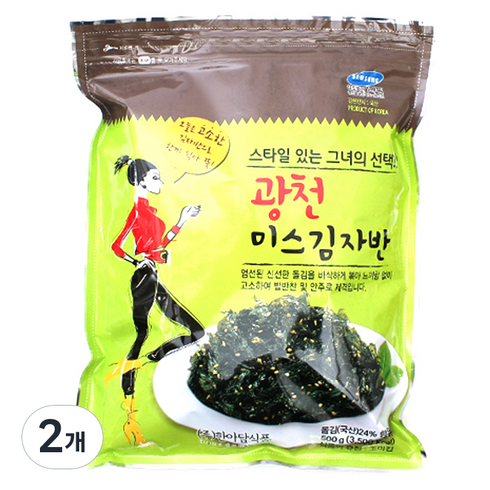 미스 김자반 - 한아담식품 광천 미스 김자반, 500g, 2개