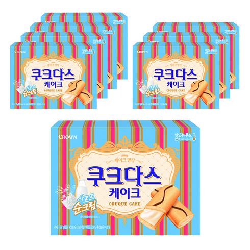쿠크다스 케이크, 77g, 8개