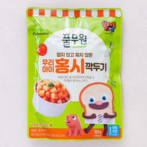 풀무원 우리아이 홍시깍두기, 300g, 1개