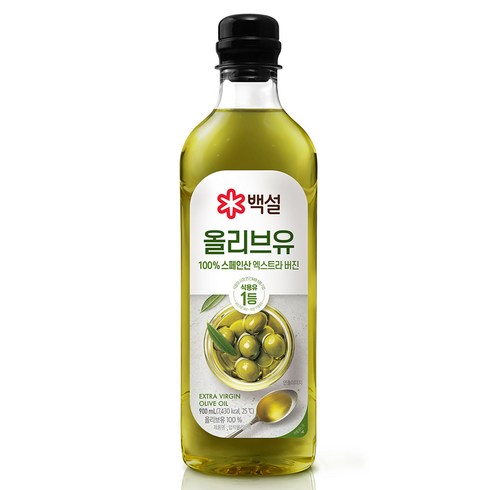 해표올리브유 - 백설 압착올리브유, 900ml, 1개