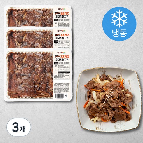 곰곰 제주 흑돼지 불고기 (냉동), 1200g, 3개