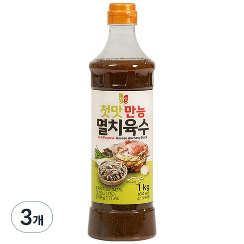 첫맛 만능 멸치육수, 1kg, 3개