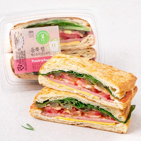 그린래빗 듬뿍 햄 페스트리 샌드위치C, 155g, 1개