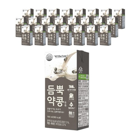 유기농마루 듬뿍약콩두유, 190ml, 24개