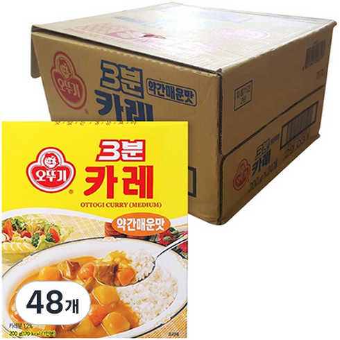 오뚜기3분카레 - 오뚜기3분 카레 약간매운맛, 200g, 48개