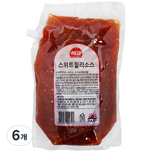 해표 스위트 칠리소스, 2kg, 6개