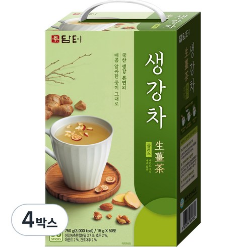 담터 생강차 플러스, 15g, 50개입, 4박스