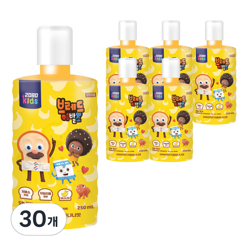 2080 키즈가글 브레드 이발소 바나나맛, 250ml, 30개