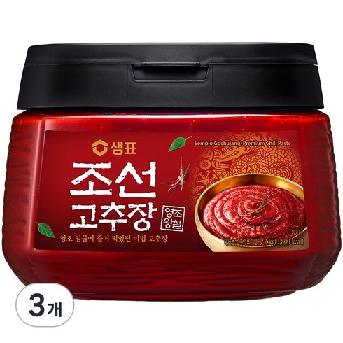 샘표 조선 고추장, 2kg, 3개