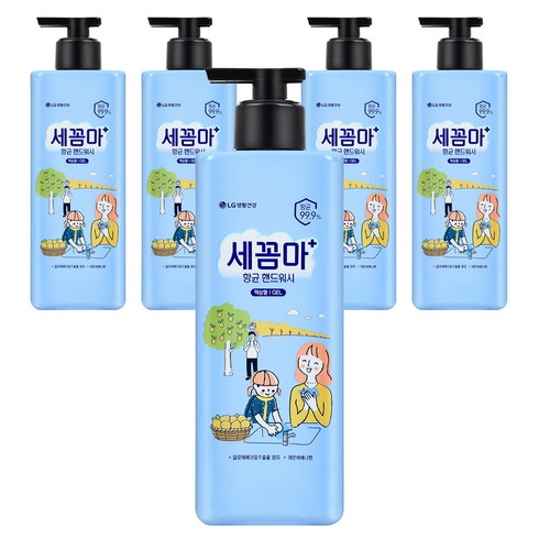 세꼼마대용량 - 온더바디 세꼼마 항균 핸드워시 젤타입 레몬 버베나향, 480ml, 5개