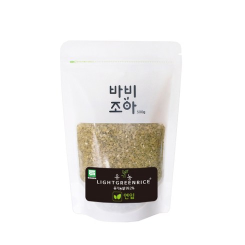 바비조아 유기농 라이트그린 라이스 연잎쌀, 500g, 1개