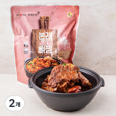 매운우족찜 - 도드람한돈 본래 매운맛 뼈찜, 1kg, 2개