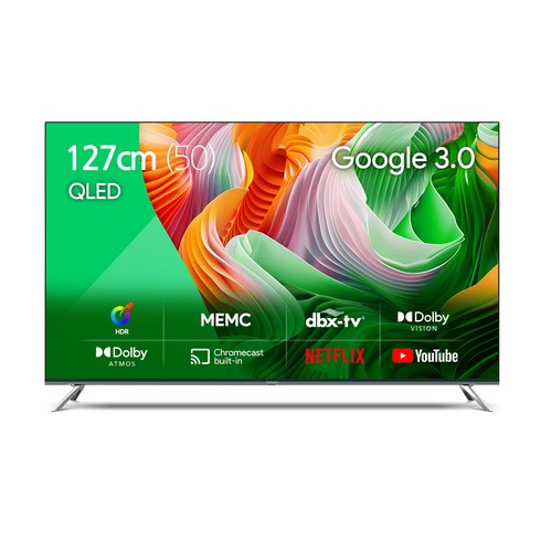 더함스마트tv - 더함 4K UHD QLED 구글 OS TV, 127cm(50인치), UA501QLED VA SH 2023C1, 스탠드형, 고객직접설치