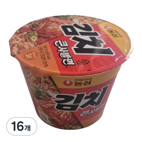 김치사발면 - 김치사발면 큰 컵 112g, 16개