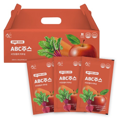 황금이네 갈아만든 생착즙 ABC쥬스 100ml 30포, 3L, 1박스