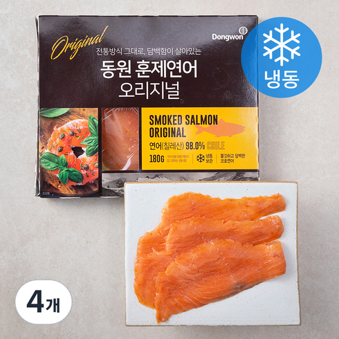 동원 훈제연어 오리지널 (냉동), 180g, 4개