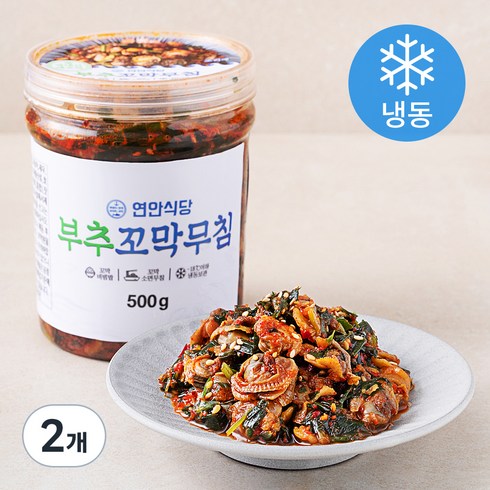 연안식당 부추꼬막무침 (냉동), 2개, 500g