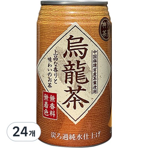 대만 편의점 우롱차 - 토미나가 고베 사보 우롱차 캔, 340ml, 24개