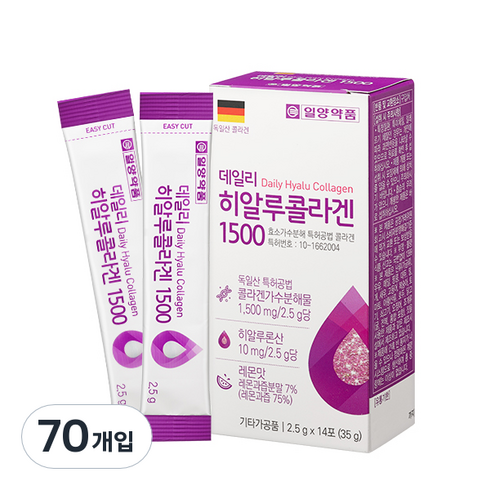 일양약품 데일리 히알루콜라겐 1500, 2.5g, 70개