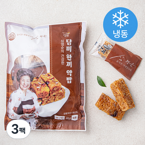 심영순 건강한 담미 한끼 약밥 (냉동), 400g, 3팩