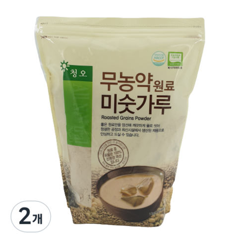 청오미숫가루 - 청오건강 미숫가루, 1kg, 2개