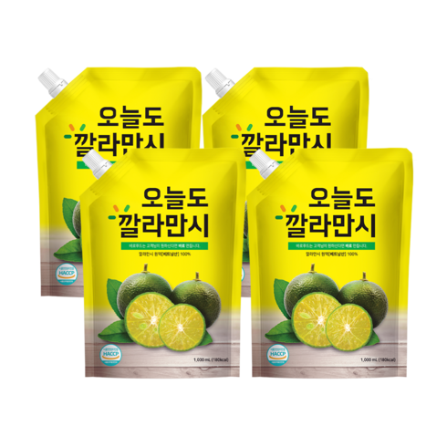 2023년 가성비 최고 깔라만시 - 바로푸드 오늘도 깔라만시 주스, 1L, 4개