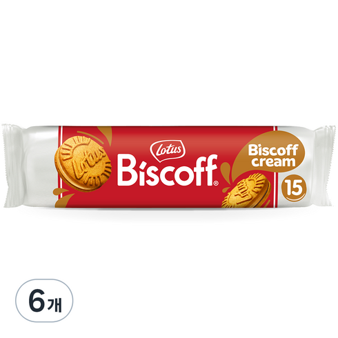 로투스 비스코프 샌드 비스코프크림맛, 150g, 6개
