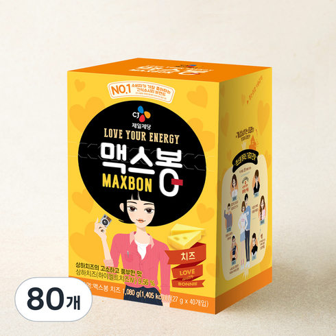 맥스봉치즈 - CJ제일제당 맥스봉치즈, 27g, 80개