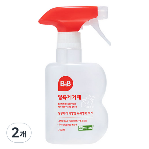 비엔비얼룩제거제 - 비앤비 유아용 저자극 얼룩제거제, 300ml, 2개