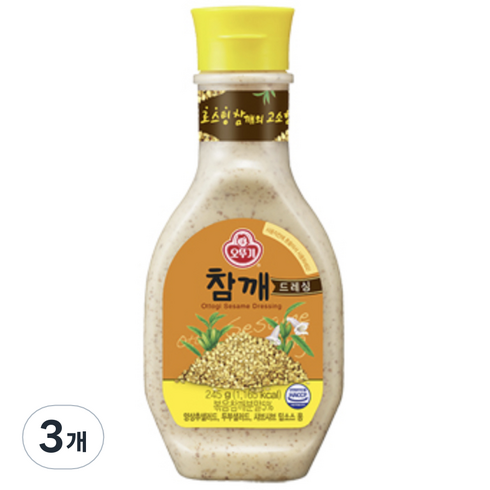 오뚜기 참깨드레싱, 3개, 245g