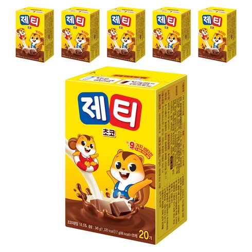 제티초코 - 동서 제티 쵸코렛맛 분말, 17g, 20개입, 6개