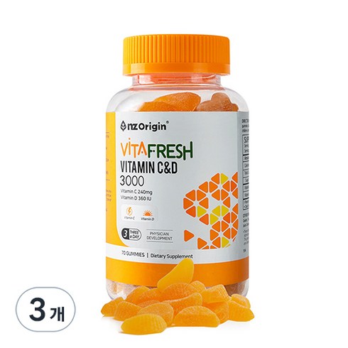 엔젯오리진 비타프레쉬 비타민 C&D 3000, 70정, 3개