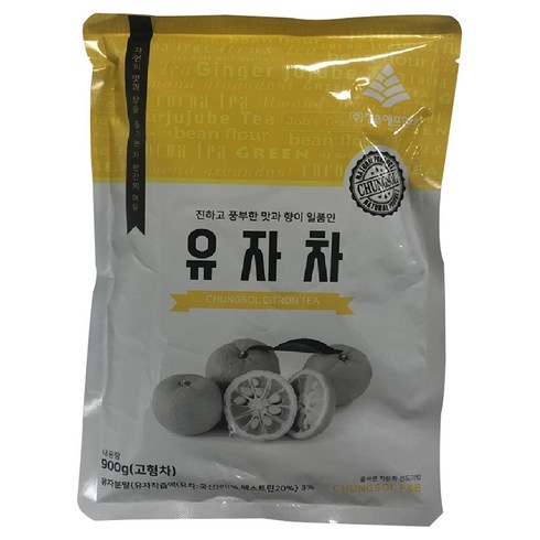 청솔 유자차, 900g, 1개