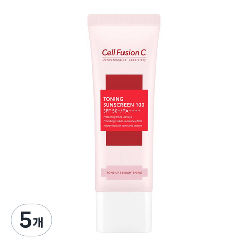 셀퓨전씨 토닝 썬스크린 100 SPF 50+ PA++++, 45ml, 5개