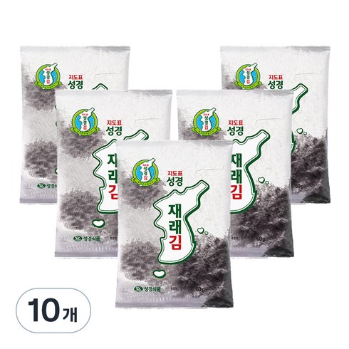 성경김 - 성경식품 지도표 성경 재래김, 60g, 10개