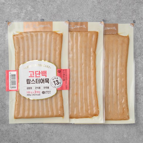 고래사어묵 김밥용 랍스터 어묵, 100g, 3봉