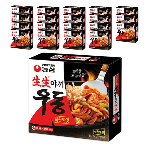 농심 생생야끼우동 화끈한 맛, 20개