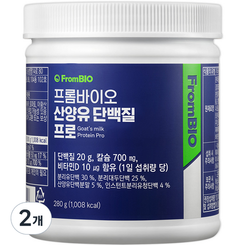 프롬바이오 산양유 단백질 프로, 280g, 2개