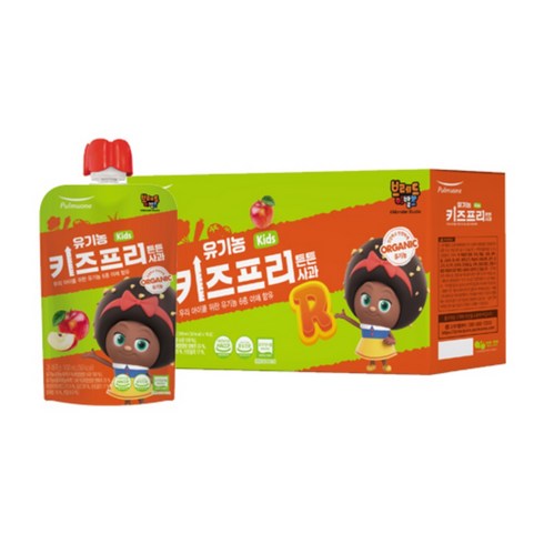 풀무원 유기농 어린이주스 키즈프리 튼튼사과, 100ml, 10개