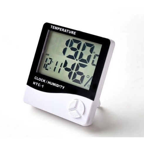 온습도계 - 코리아원 디지털 온습도계 HTC-1 탁상형, 블랙, 1개