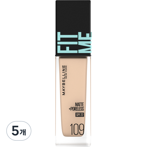 메이블린 핏미 파운데이션 레노 30ml, 109호 라이트아이보리, 5개